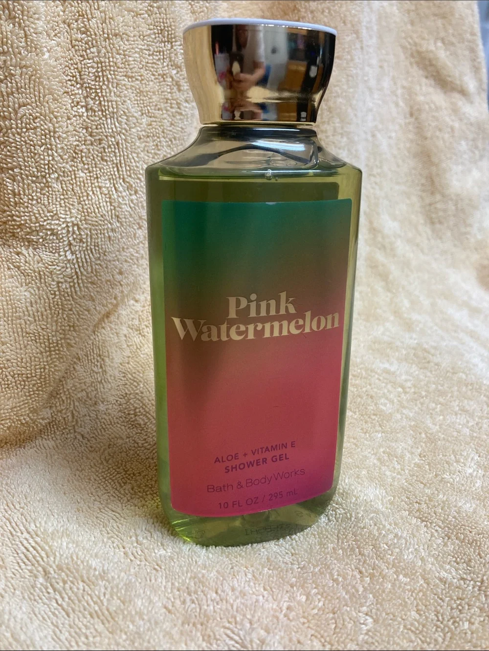 Bath & Body Works Pink Watermelon Shower Gel - Green & Pink Gradient Bottle